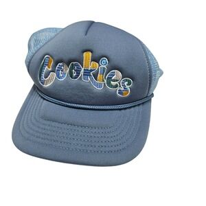 Cookies Blue Trucker Hat Embroidered Logo Snapback Baseball Cap Adult
